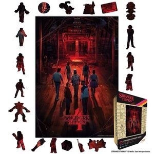 Stranger Things Wooden Jigsaw Puzzle in wooden gift box - Into the Unknown